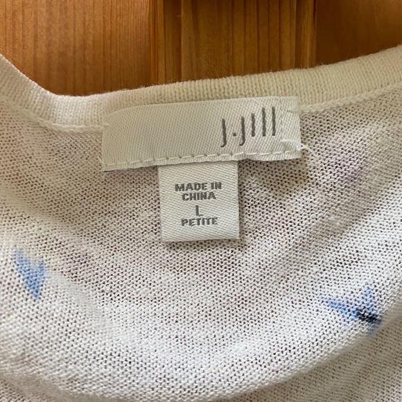 J.Jill Sweater Linen-Cotton Blend Sz Petite-L - Picture 3 of 6
